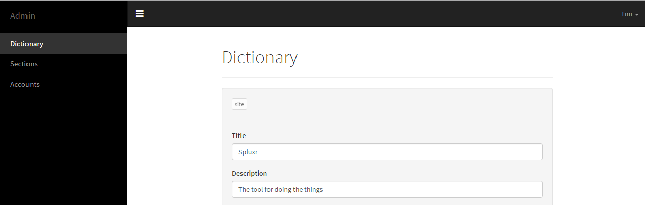 Setting values in the dictionary